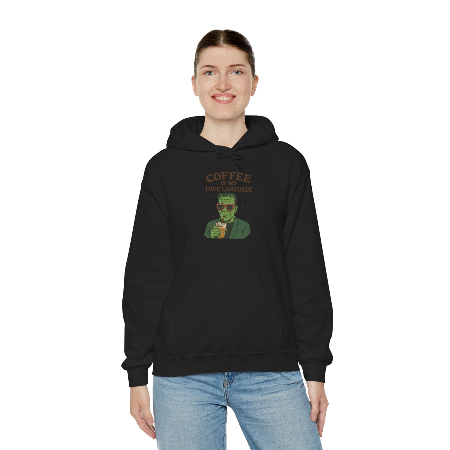 Coffee Is My Love Language Hoodie, Cozy Sweatshirt for Coffee Lovers, Gift for Him or Her, Warm Casual Wear, Perfect for Fall