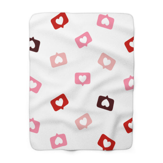 Valentines Sherpa Fleece Blanket