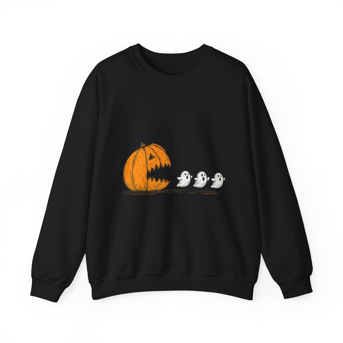 Spooky Pumpkin Ghosts Sweatshirt | Cozy Halloween Crewneck, Fall Fashion, Unisex Gift, Harvest Party Wear, Cute Autumn Outfit