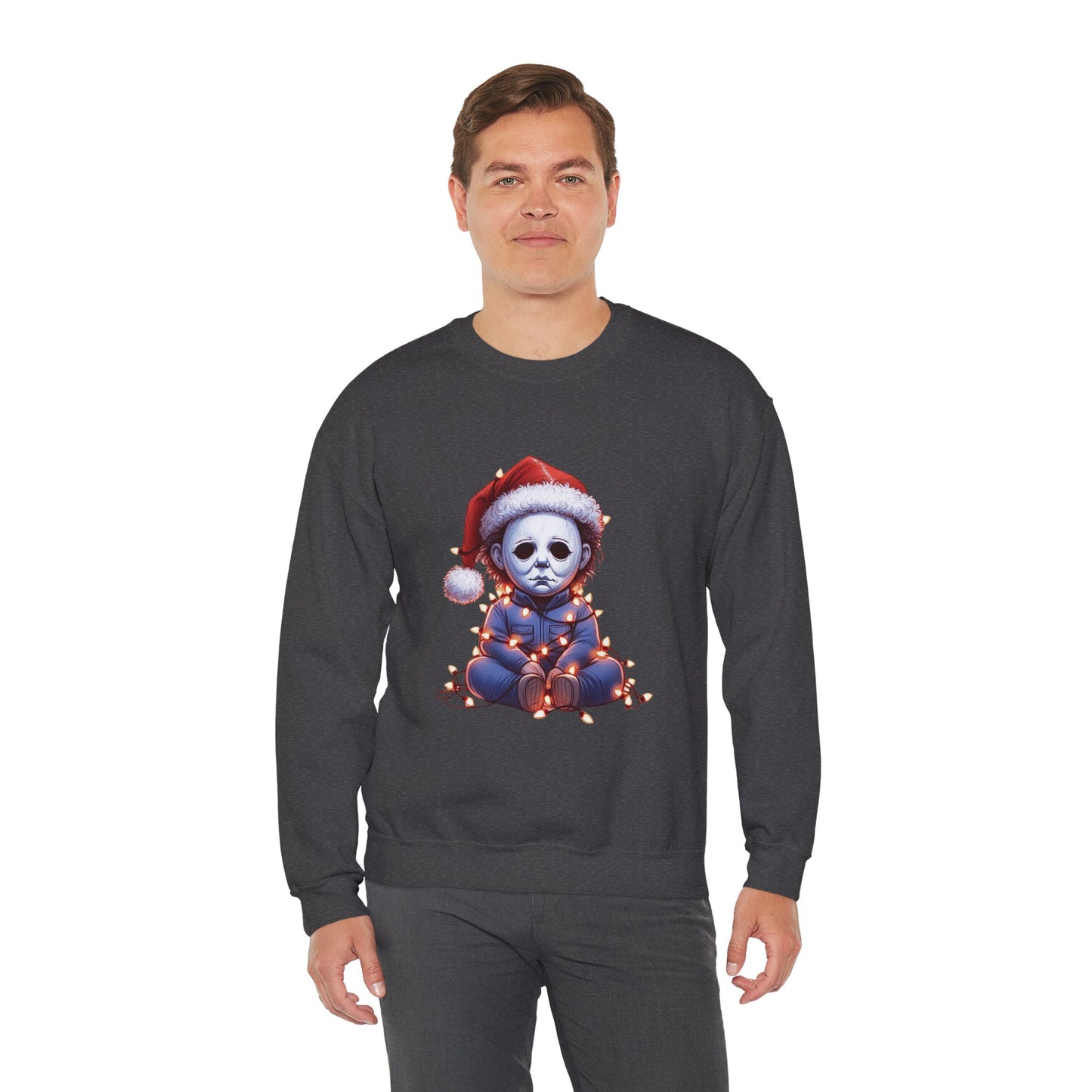 Christmas Michael Myers Sweatshirt — Cute Creepy Horror Holiday Crewneck