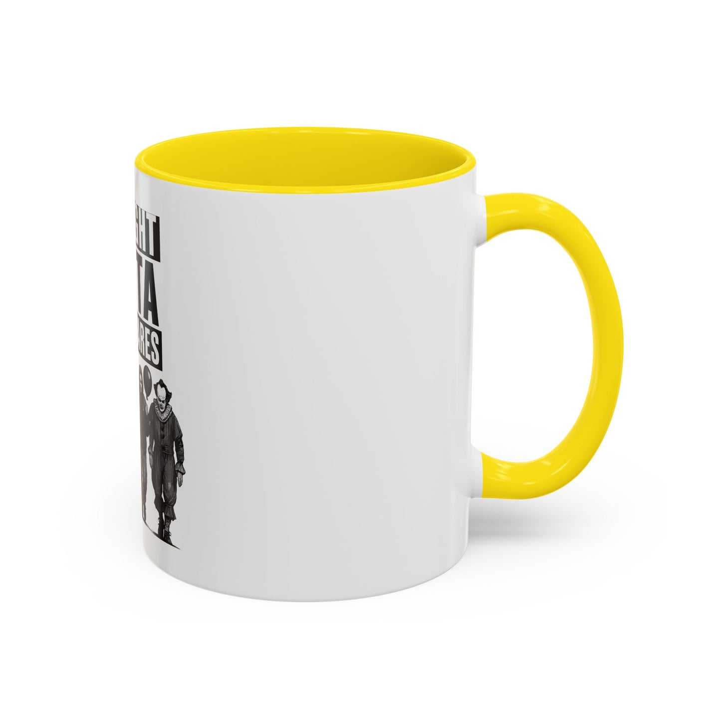 Straight Outta Nightmares Accent Coffee Mug | Spooky Mug, Horror Coffee Cup, Unique Gift for Halloween, Funware, Collectible Tea Mug