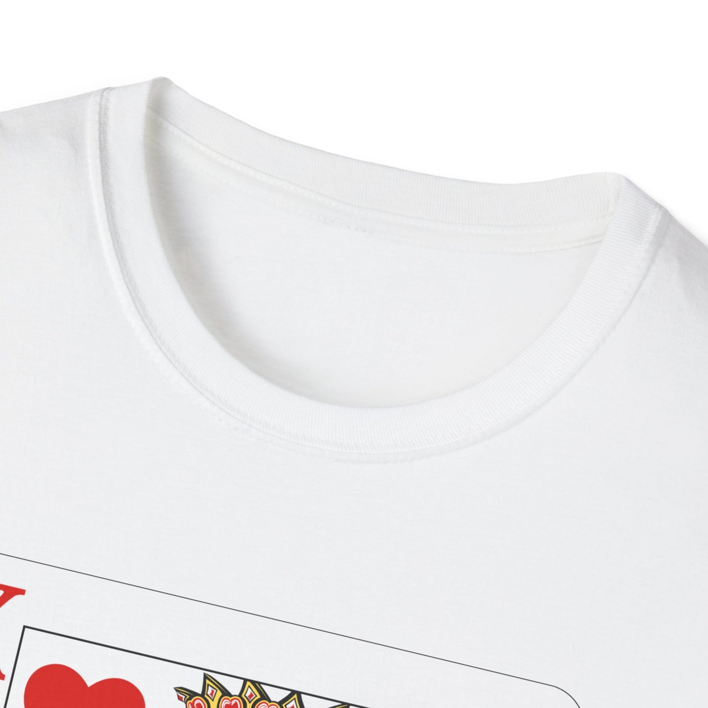 Valentines King of Hearts Unisex T-Shirt - Playful Card Design for Game Night
