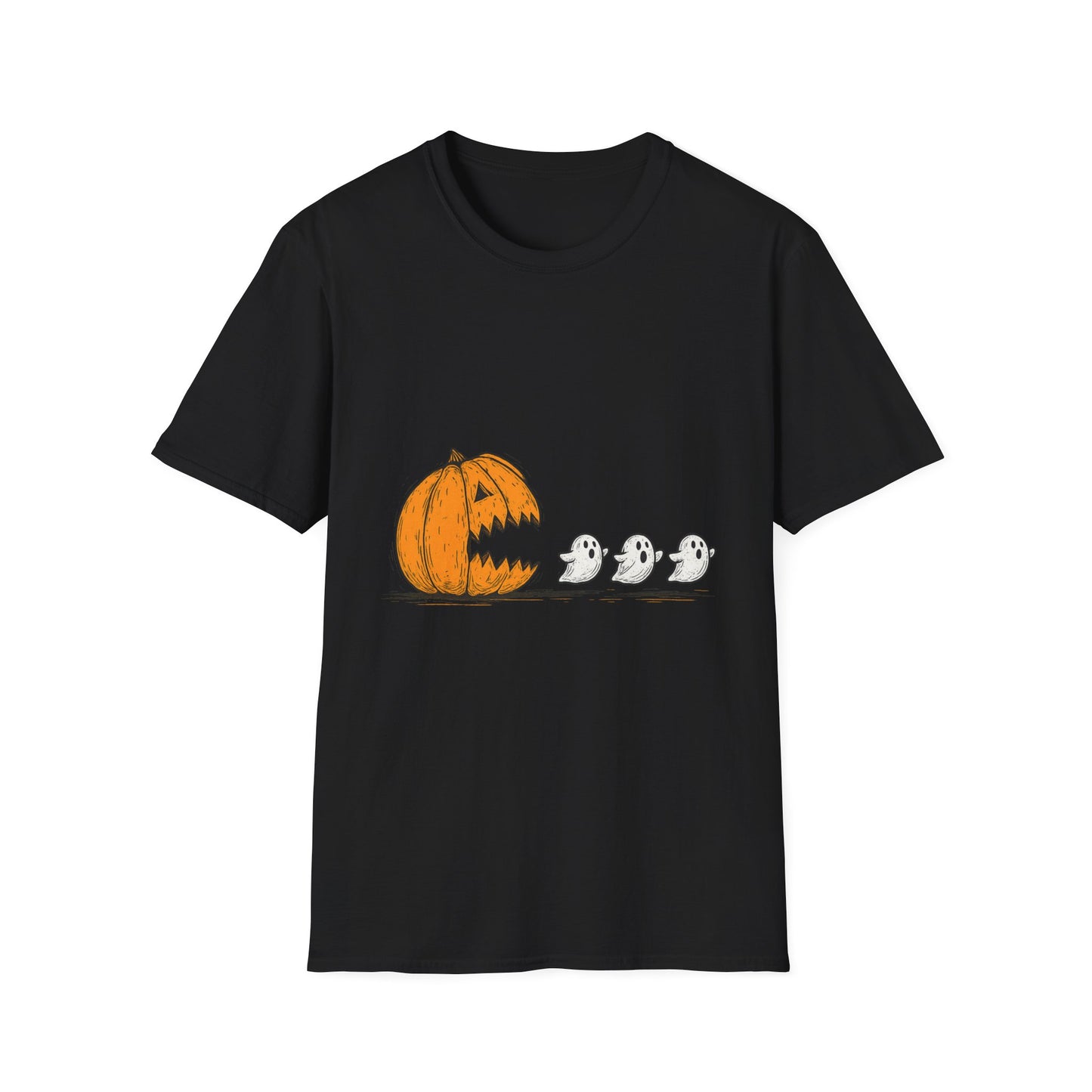 Halloween Ghost Pumpkin T-Shirt, Unisex Tee, Cute Halloween Shirt, Trick or Treat Apparel, Spooky Season Outfit