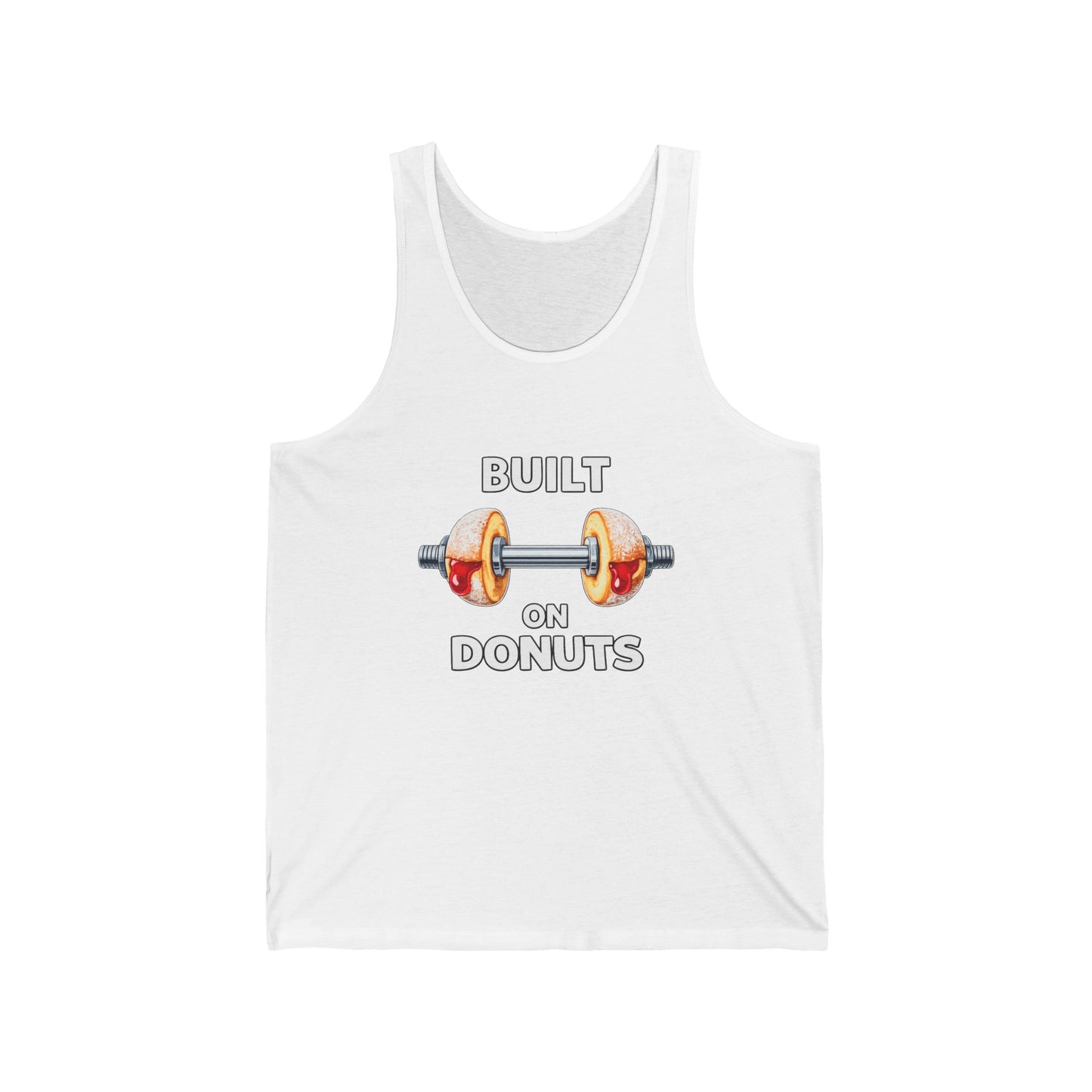 Built on Donuts Tank Top — Funny Fitness & Foodie Workout Tank