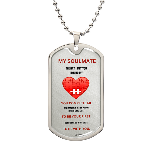 Soulmate Luxury Graphic Dog Tag Necklace