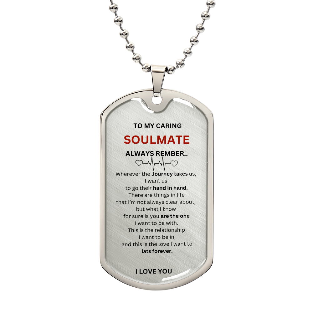 Soulmate Luxury Graphic Dog Tag Necklace