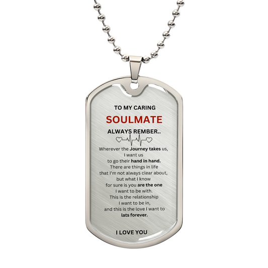 Soulmate Luxury Graphic Dog Tag Necklace