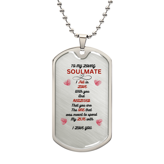 Soulmate Luxury Graphic Dog Tag Necklace