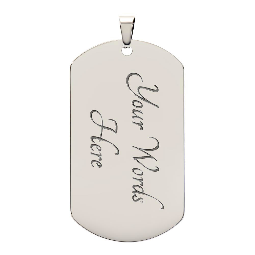 Husband Luxury Graphic Dog Tag Necklace