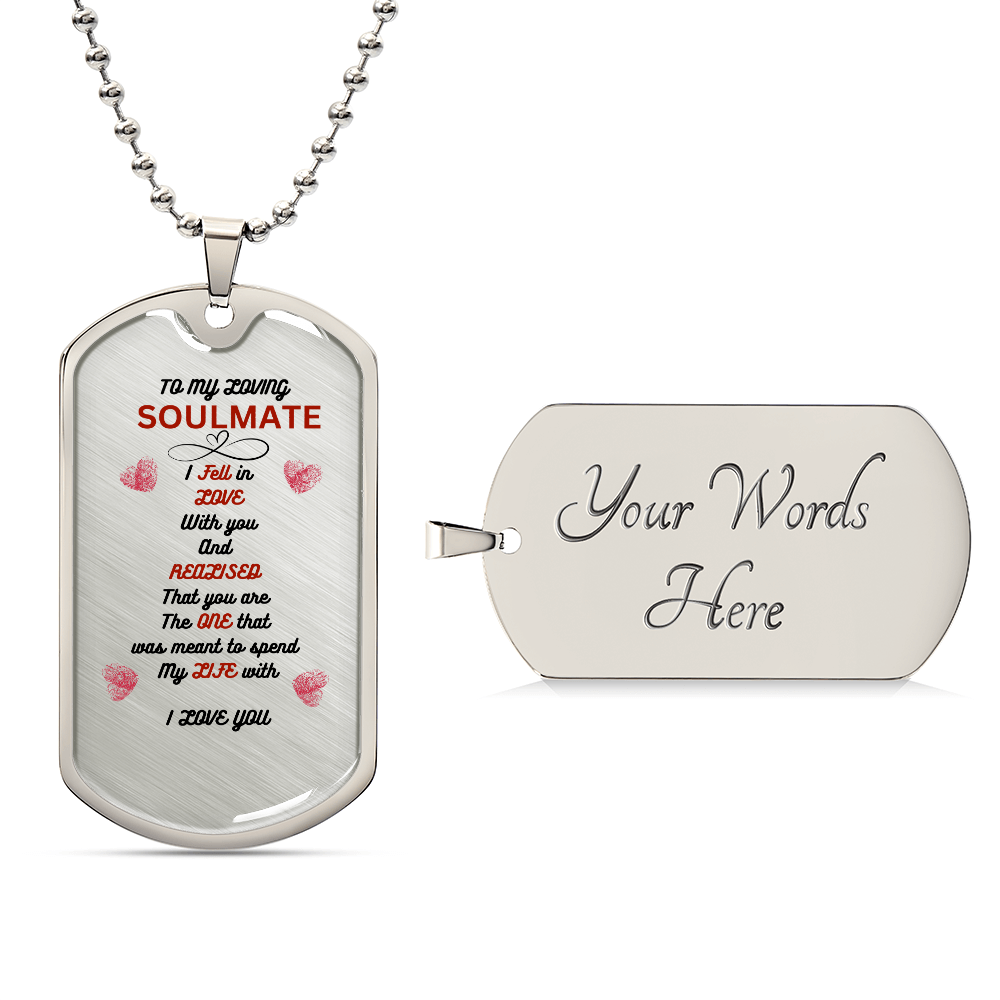 Soulmate Luxury Graphic Dog Tag Necklace