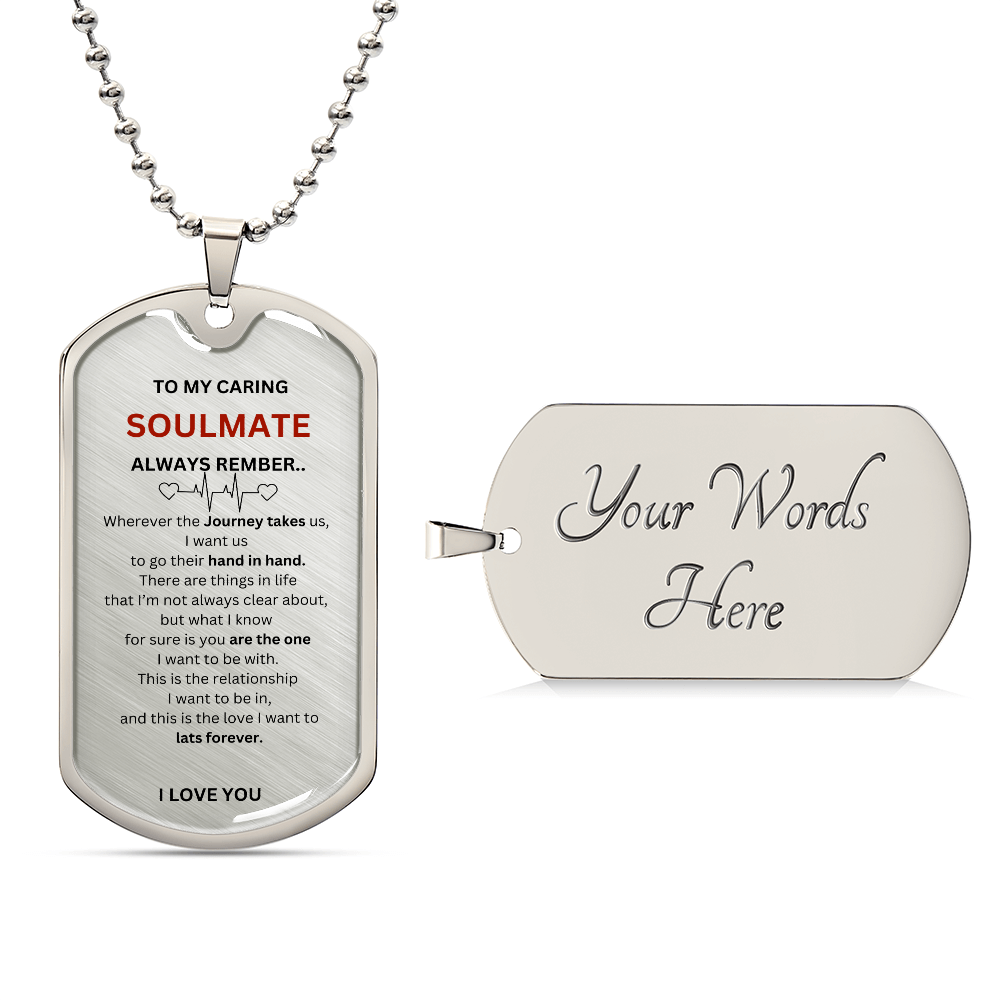 Soulmate Luxury Graphic Dog Tag Necklace