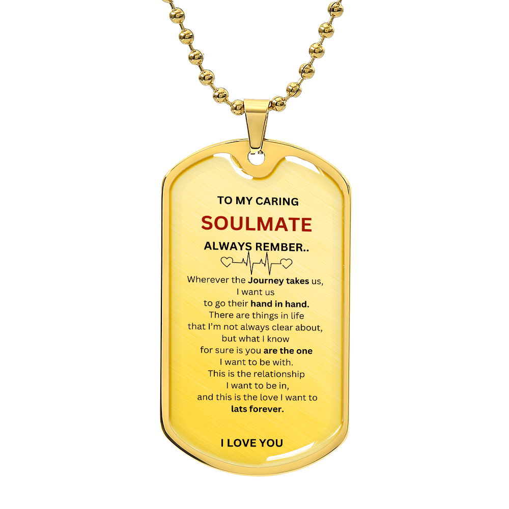 Soulmate Luxury Graphic Dog Tag Necklace