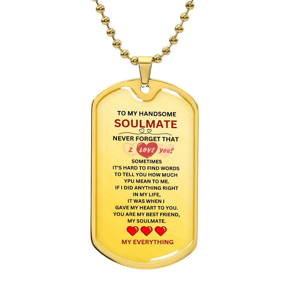 Soulmate Luxury Graphic Dog Tag Necklace