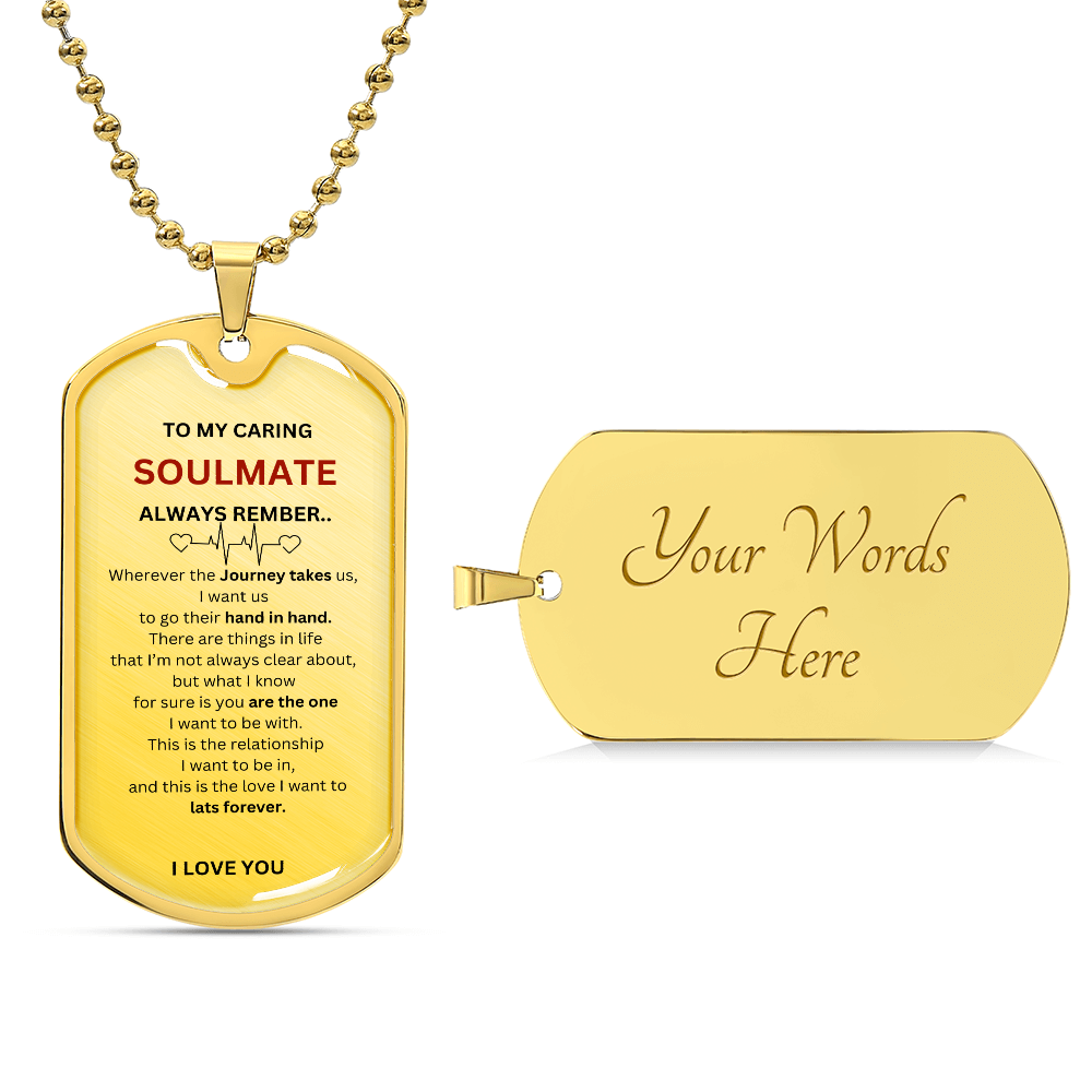 Soulmate Luxury Graphic Dog Tag Necklace