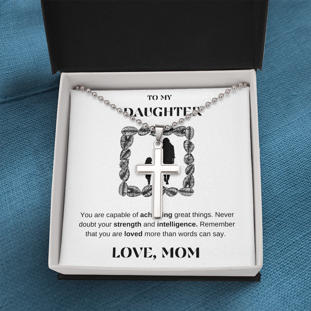 Daughter Stainless Cross Necklace