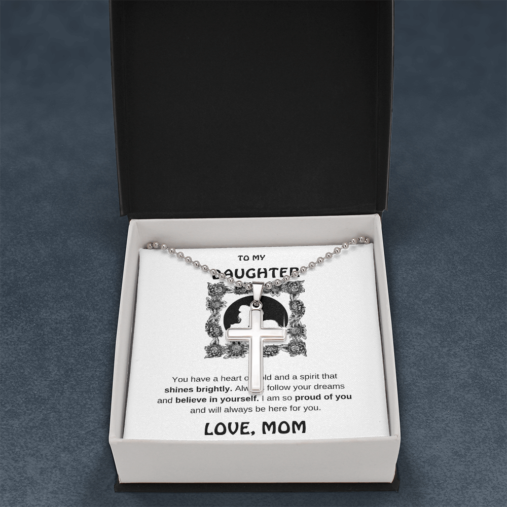Daughter Stainless Cross Necklace