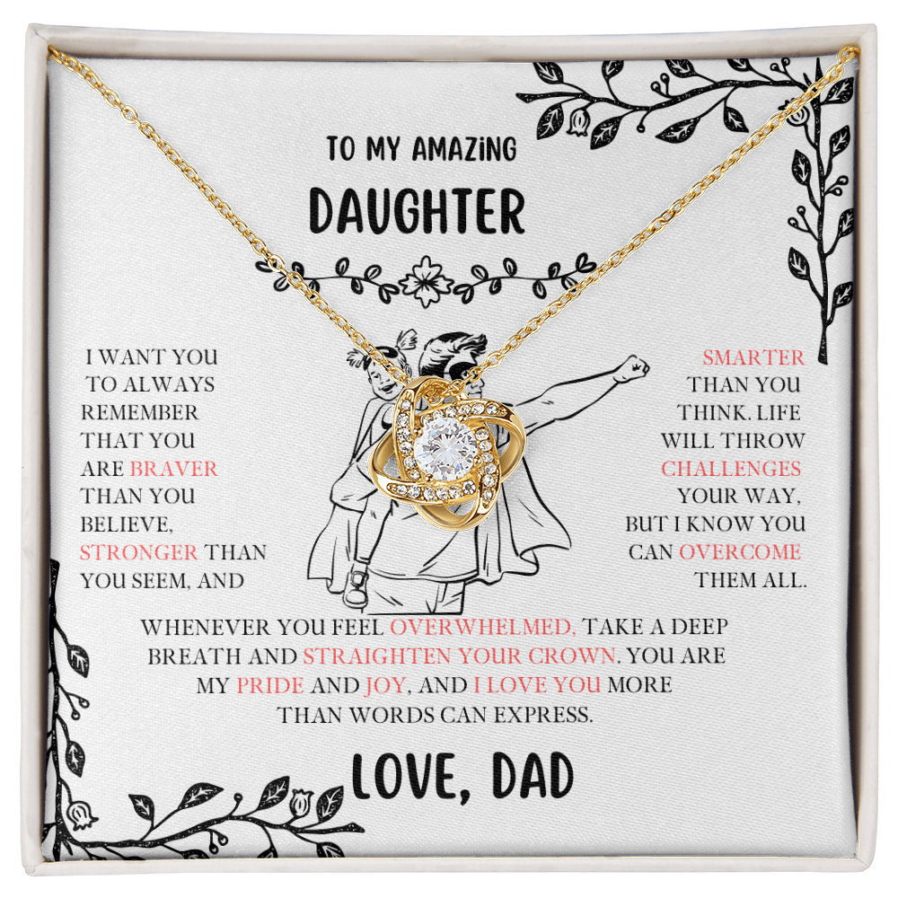 Daughter Love Knot Necklace