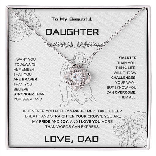 Daughter Love Knot Necklace