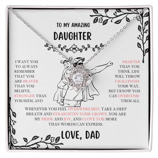 Daughter Love Knot Necklace