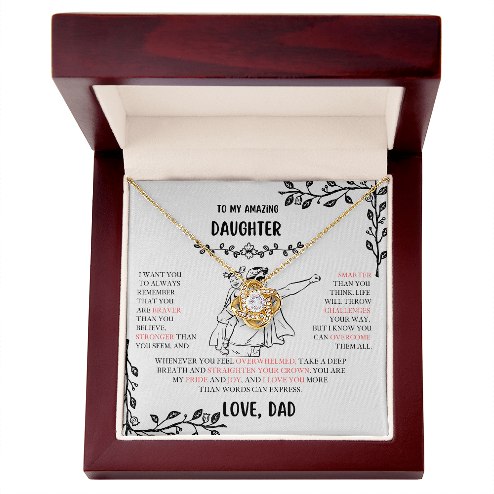 Daughter Love Knot Necklace
