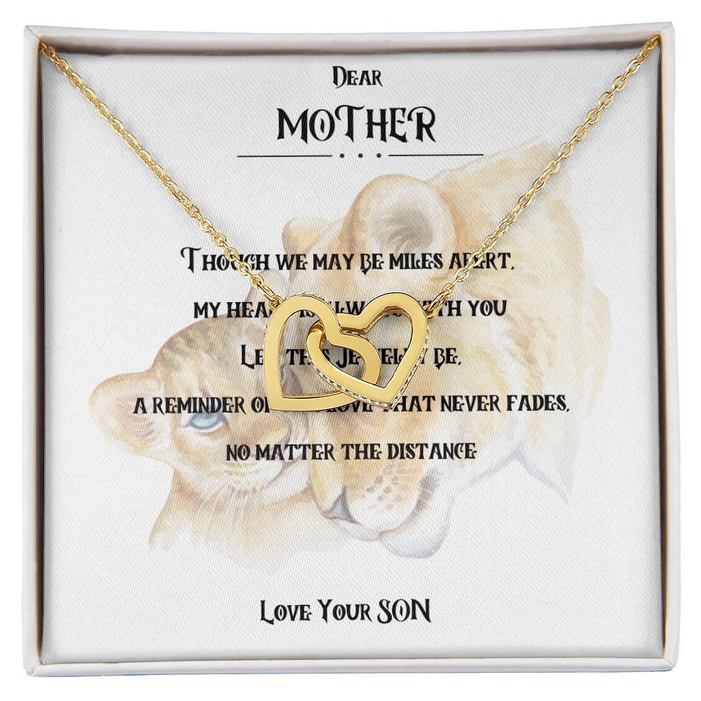 Mother Interlocking Hearts Necklace