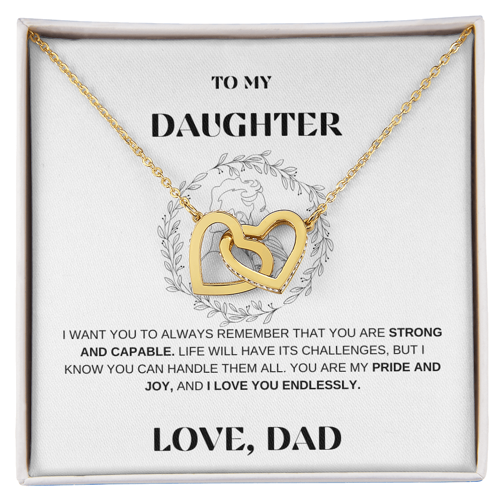 Daughter Interlocking Hearts Necklace