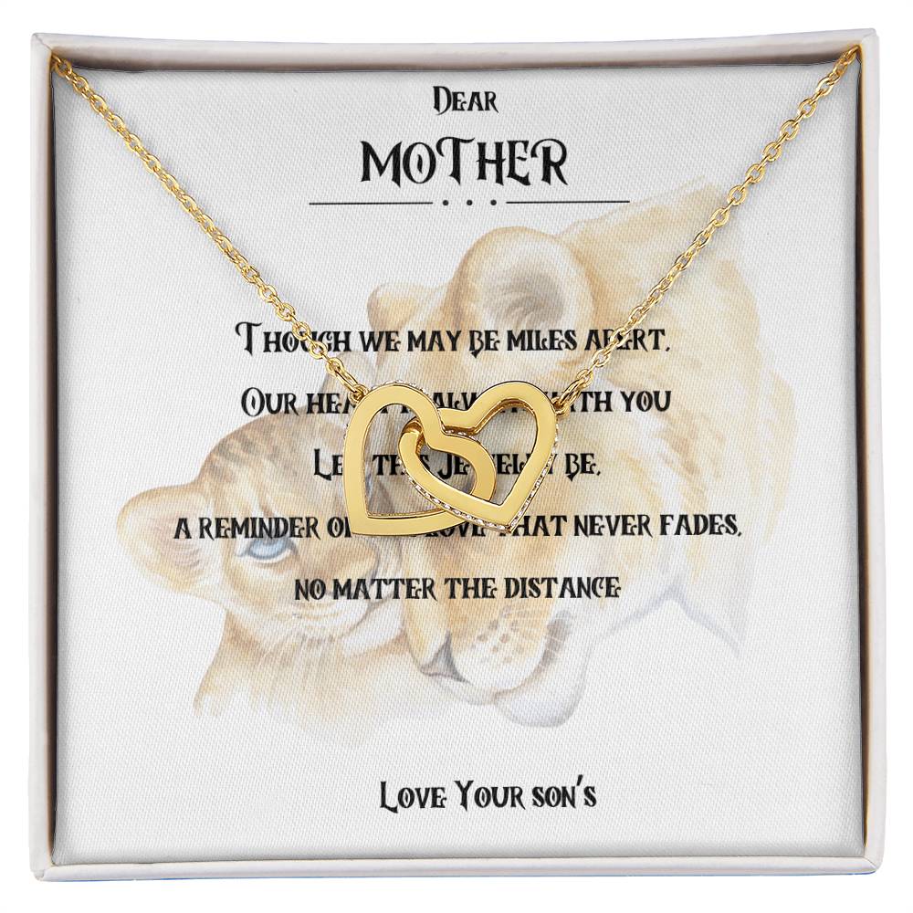 Mother Interlocking Hearts Necklace