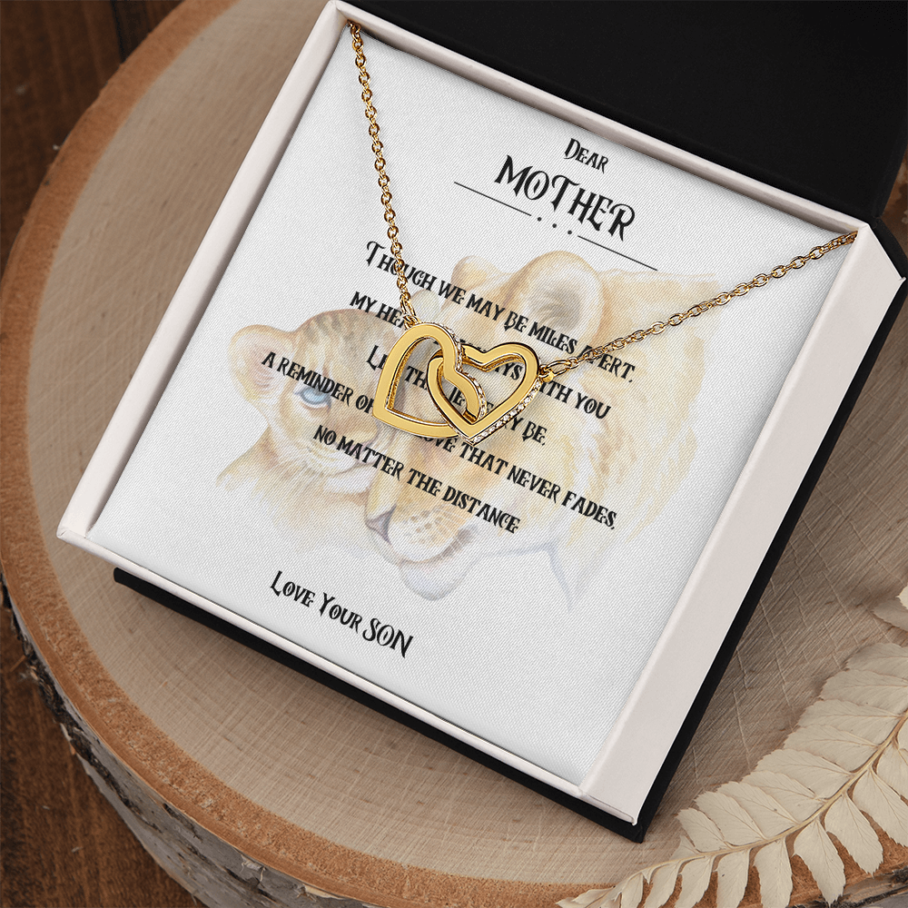 Mother Interlocking Hearts Necklace