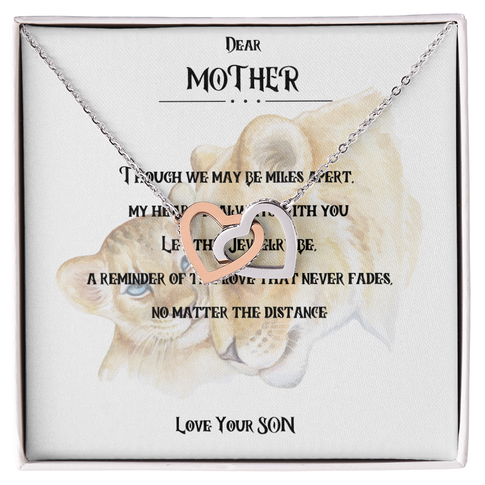 Mother Interlocking Hearts Necklace