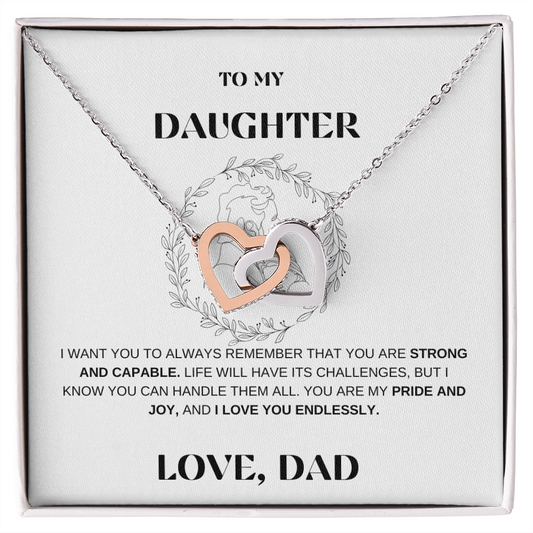 Daughter Interlocking Hearts Necklace
