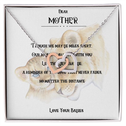 Mother Interlocking Hearts Necklace