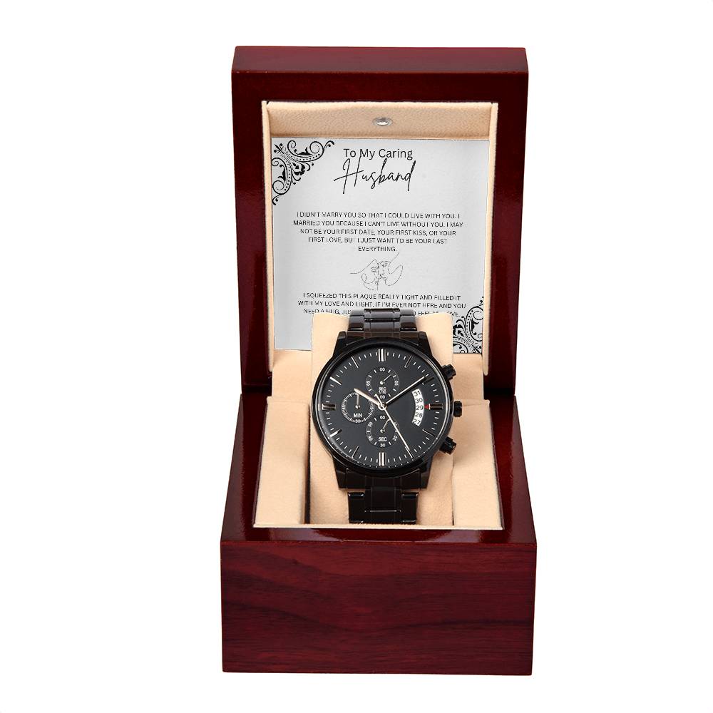 Husband Black Chronograph Watch