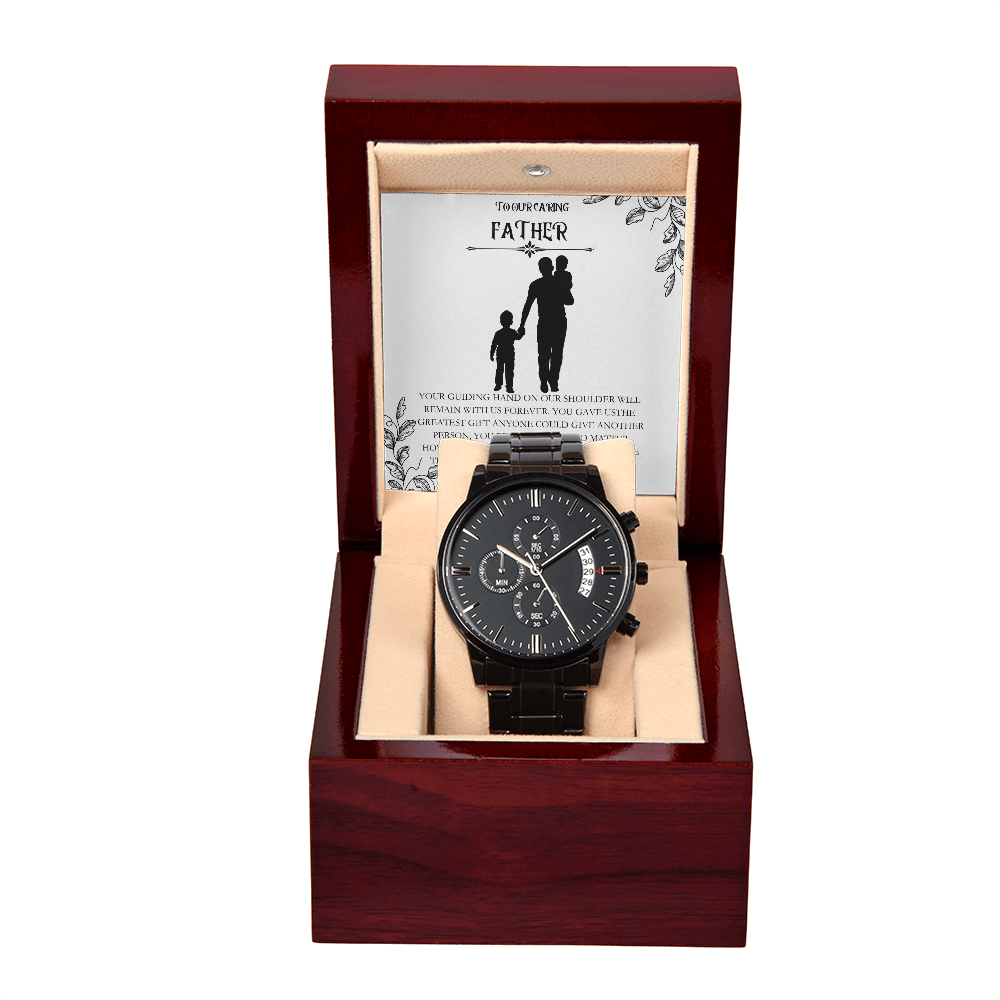 Father Black Chronograph Watch