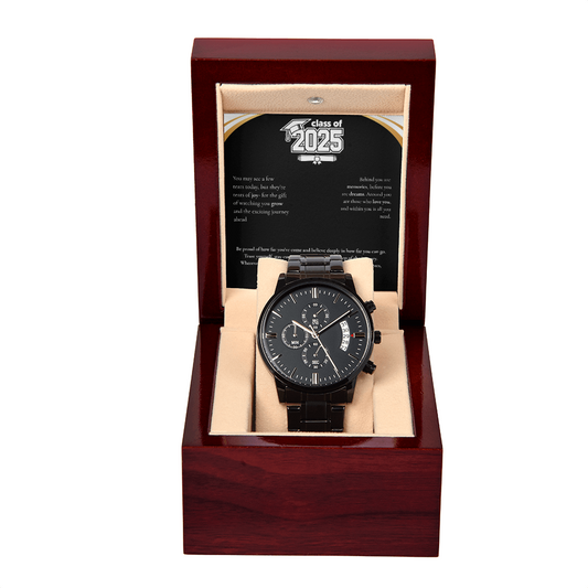 Graduation Black Chronograph Watch