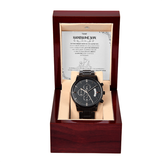 Son Black Chronograph Watch