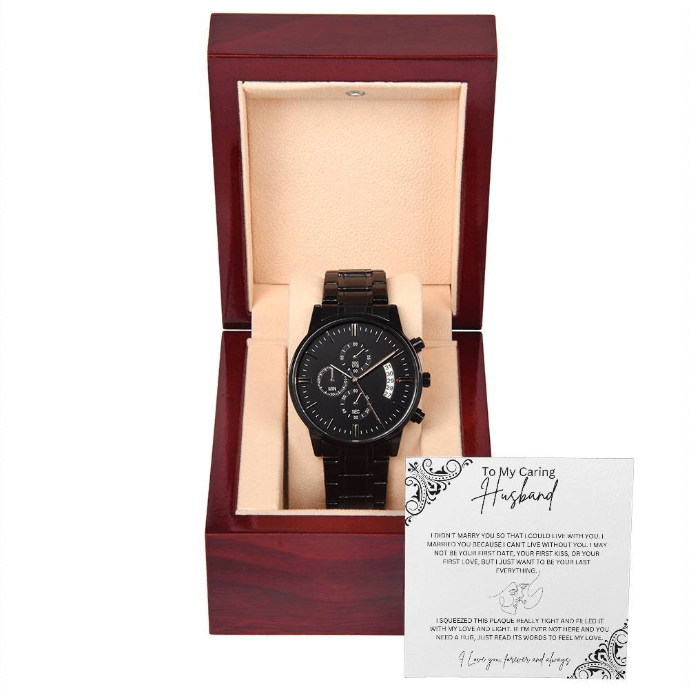 Husband Black Chronograph Watch