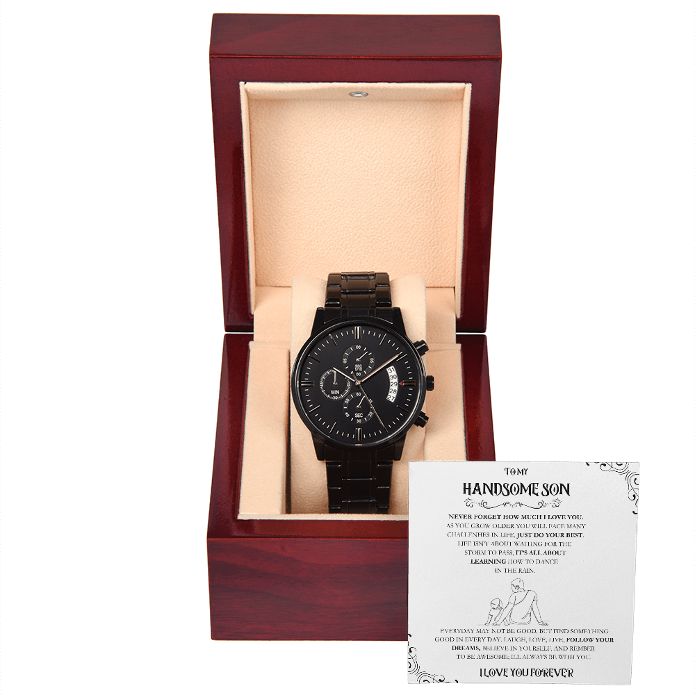 Son Black Chronograph Watch