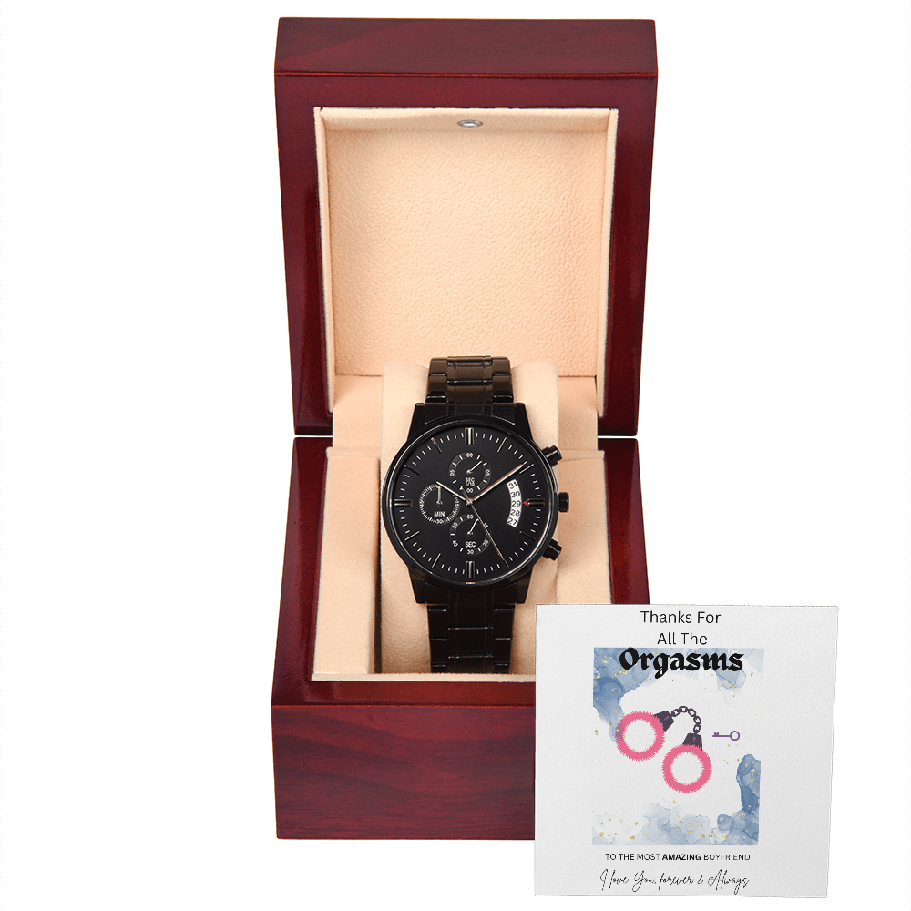 Boyfriend Black Chronograph Watch