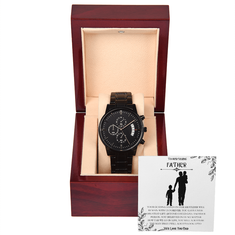 Father Black Chronograph Watch