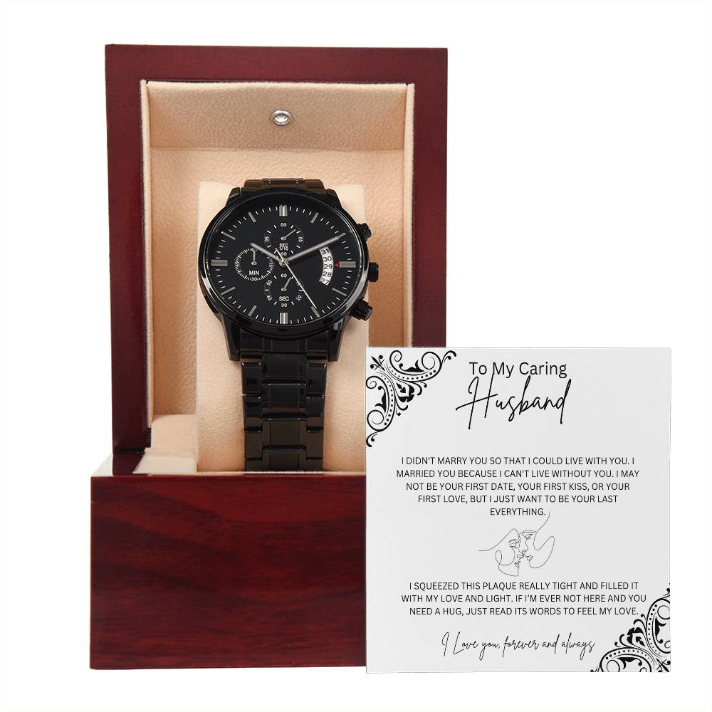 Husband Black Chronograph Watch