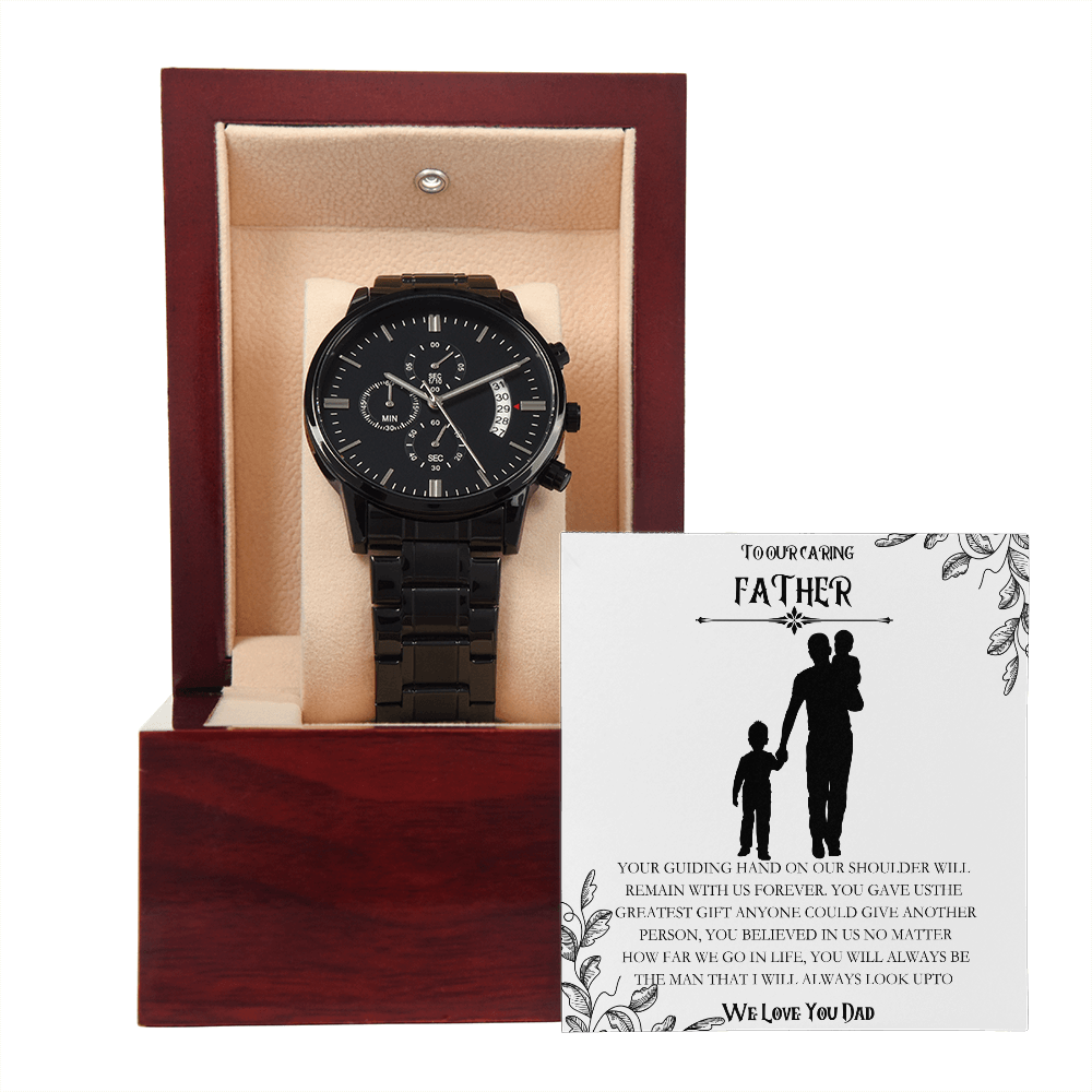 Father Black Chronograph Watch