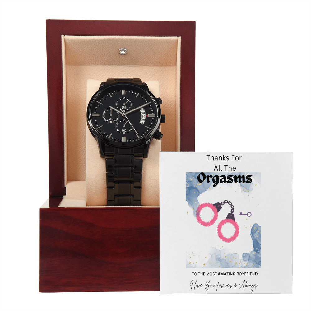 Boyfriend Black Chronograph Watch