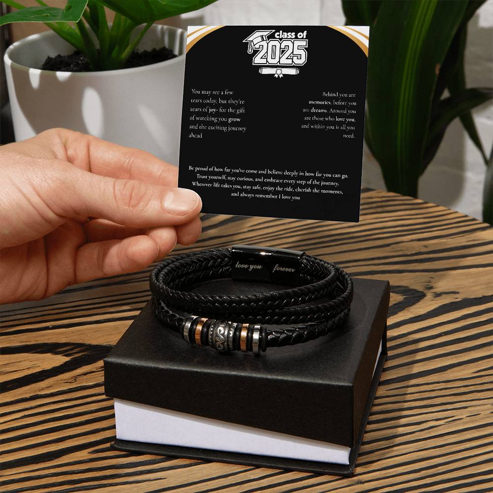 Graduation Men's "Love You Forever" Bracelet