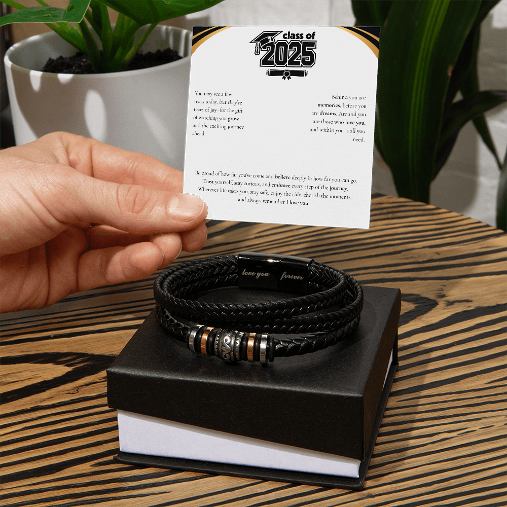Graduation Men's "Love You Forever" Bracelet