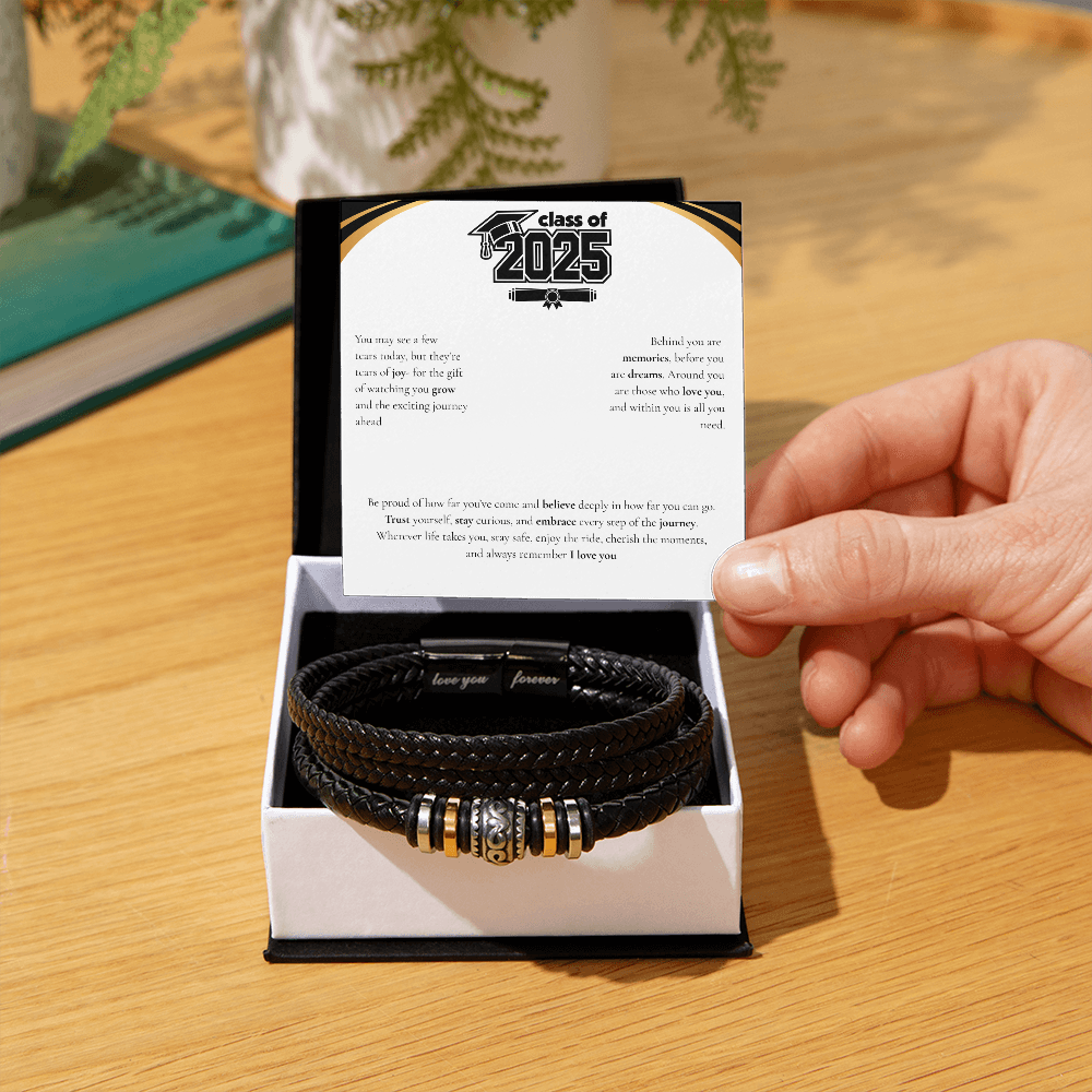 Graduation Men's "Love You Forever" Bracelet
