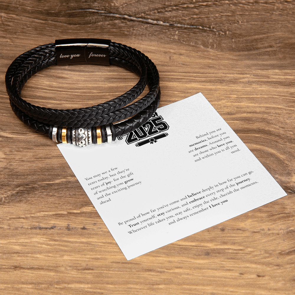 Graduation Men's "Love You Forever" Bracelet