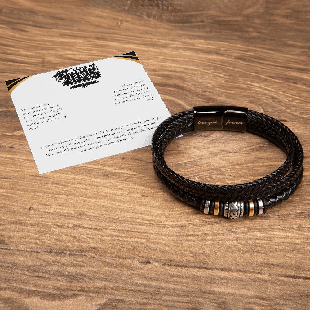 Graduation Men's "Love You Forever" Bracelet