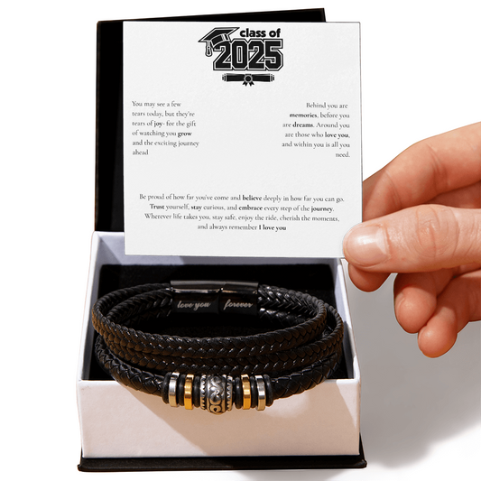 Graduation Men's "Love You Forever" Bracelet