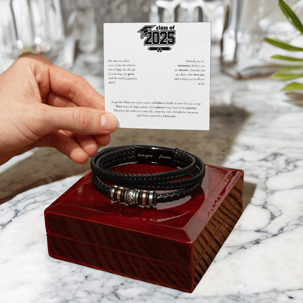 Graduation Men's "Love You Forever" Bracelet