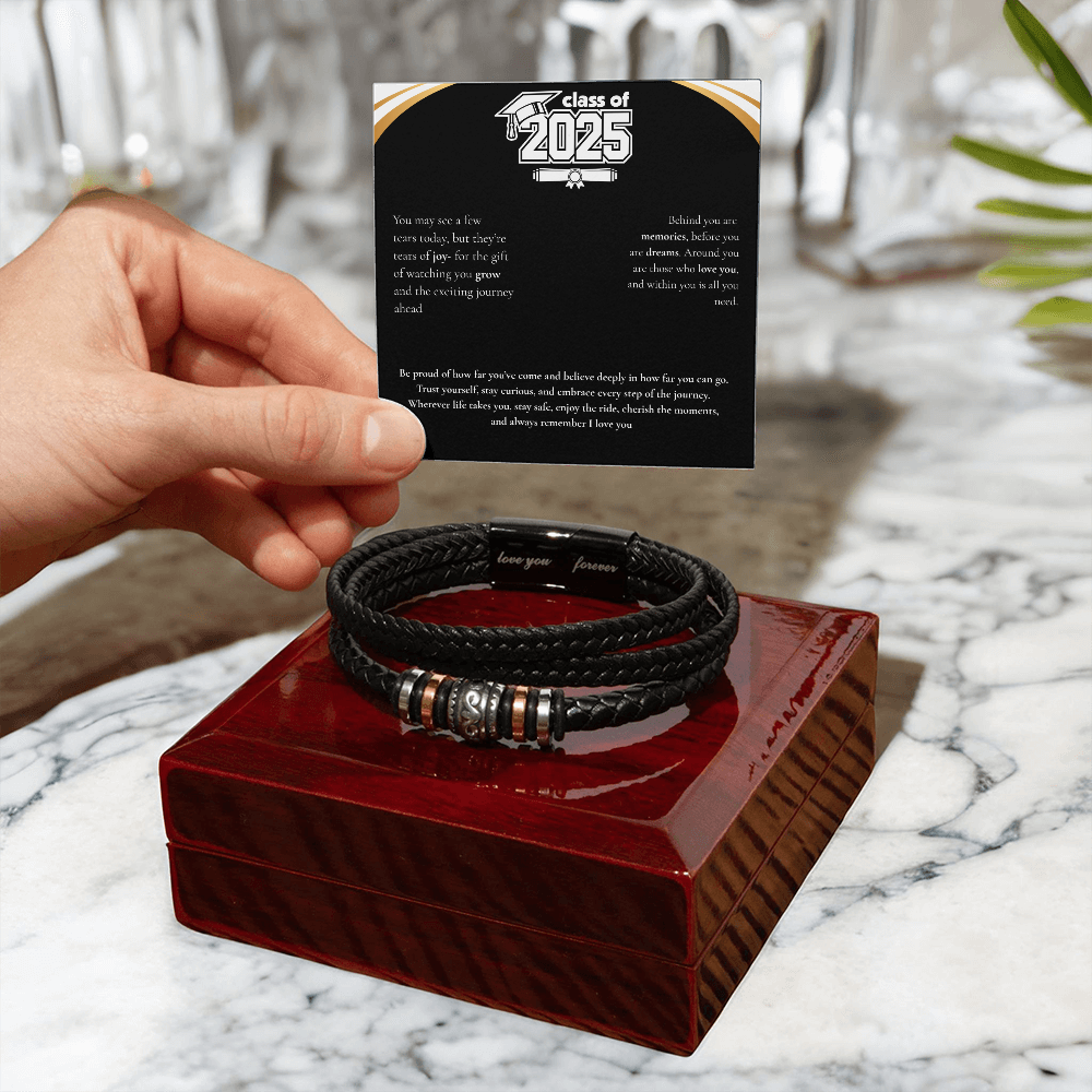 Graduation Men's "Love You Forever" Bracelet